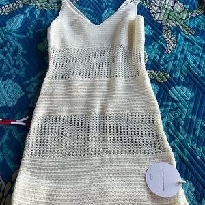 White Sheath Spaghetti Strap Resort Coverup